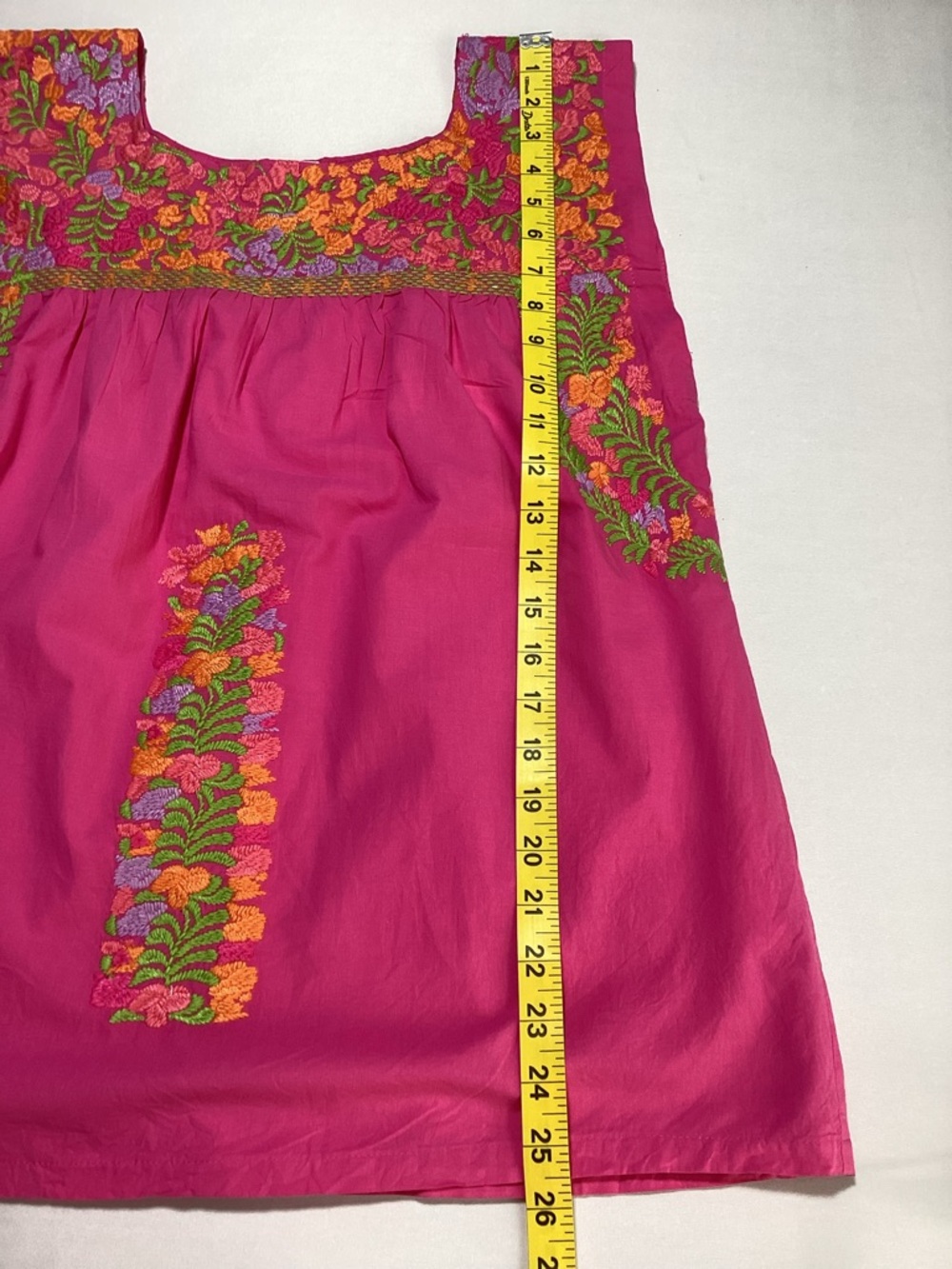 j.Marie Kiara Top Embroidered Pink Floral Mexican Design - Picture 8 of 10